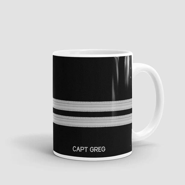 Taza con rayas de piloto negras