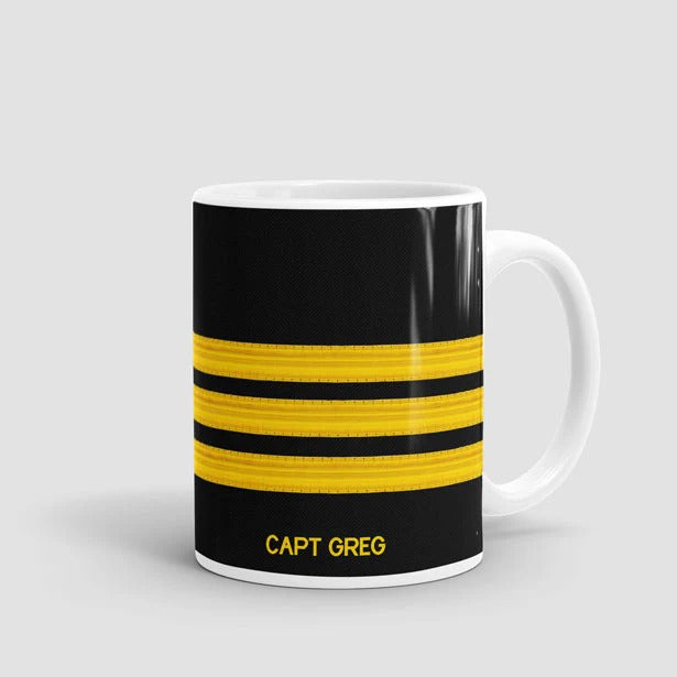 Taza con rayas de piloto negras