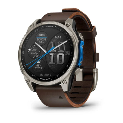 Garmin D2 Mach 2 – Reloj inteligente de 47 mm con correa de cuero