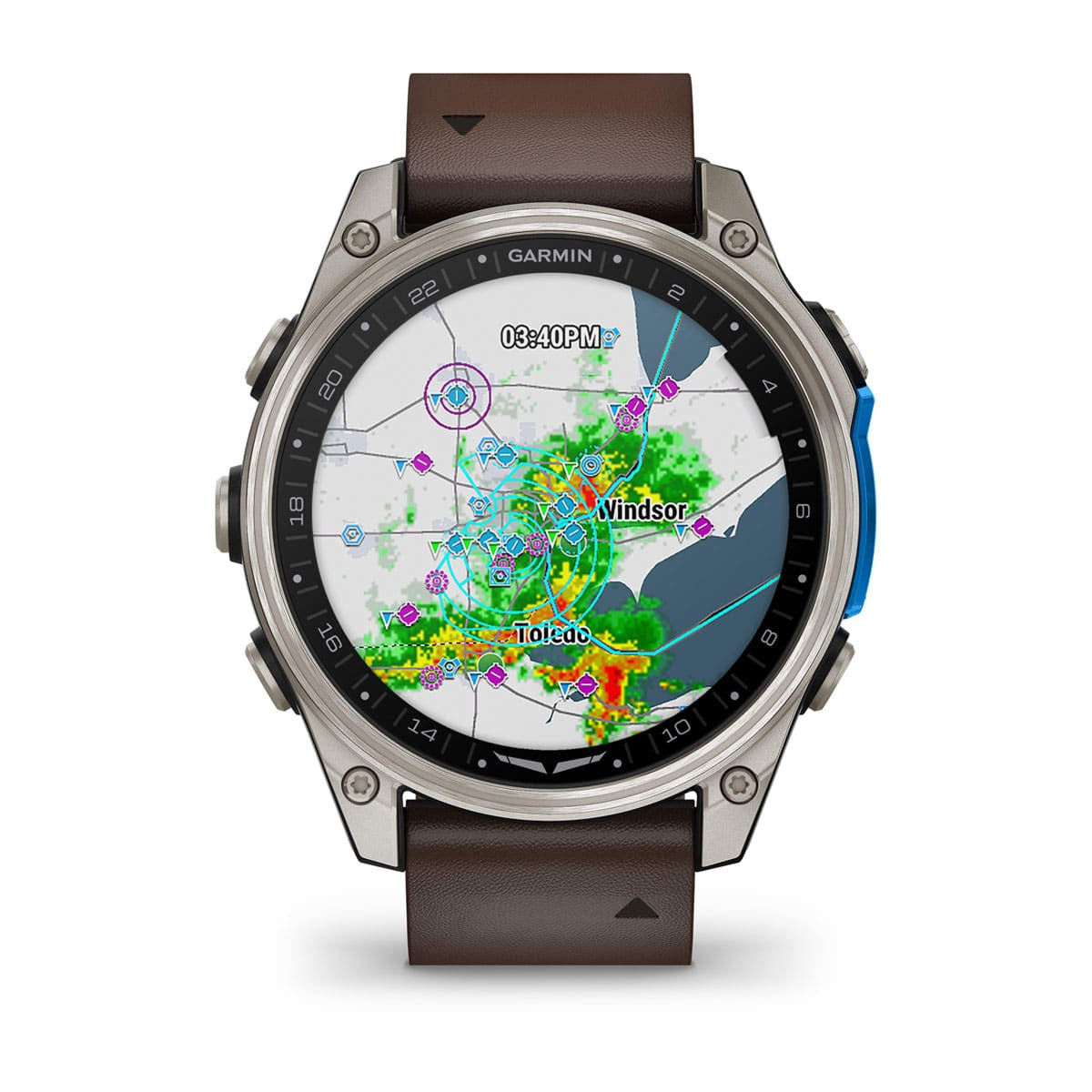 Garmin D2 Mach 2 – Reloj inteligente de 47 mm con correa de cuero