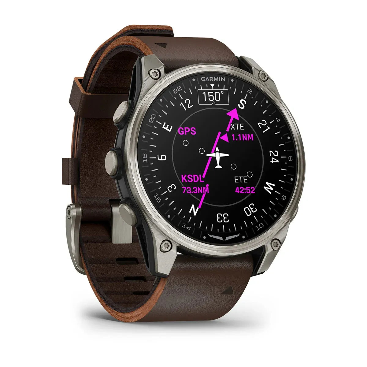 Garmin D2 Mach 2 – Reloj inteligente de 47 mm con correa de cuero