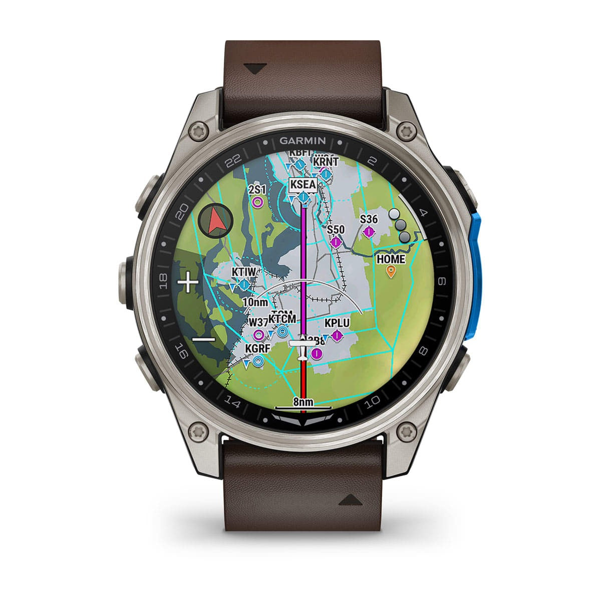 Garmin D2 Mach 2 – Reloj inteligente de 47 mm con correa de cuero