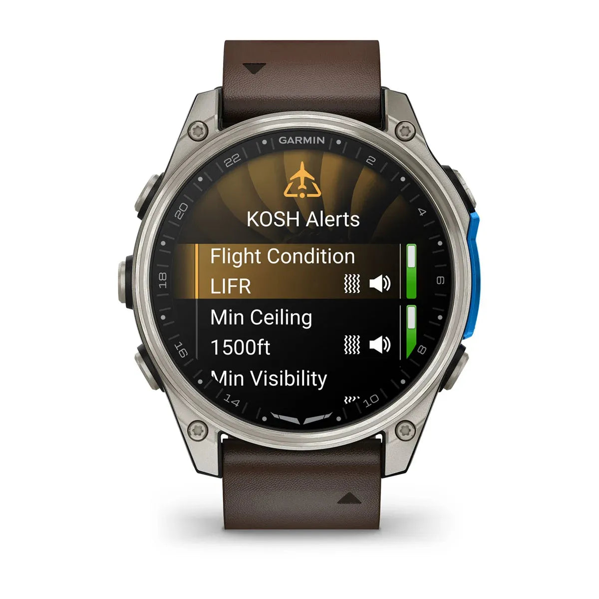 Garmin D2 Mach 2 – Reloj inteligente de 47 mm con correa de cuero - vista 7 - Aero Tienda
