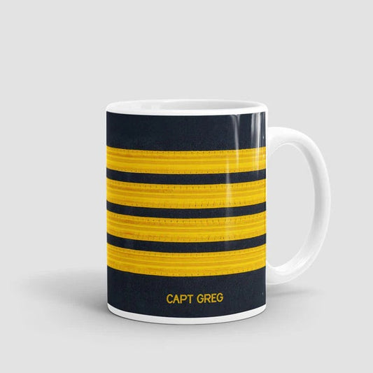 Taza con rayas de piloto de la marina - Aero Tienda