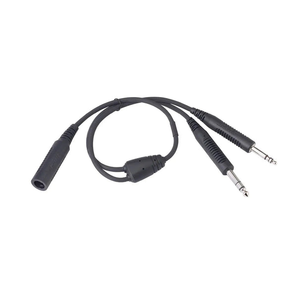 Adaptador de conector LEMO de 6 pines a conector doble GA (para auriculares con alimentación para aeronaves Bose A30) - Aero Tienda
