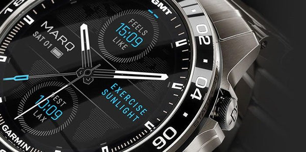 Detalle de la esfera y el bisel GMT de 24 horas