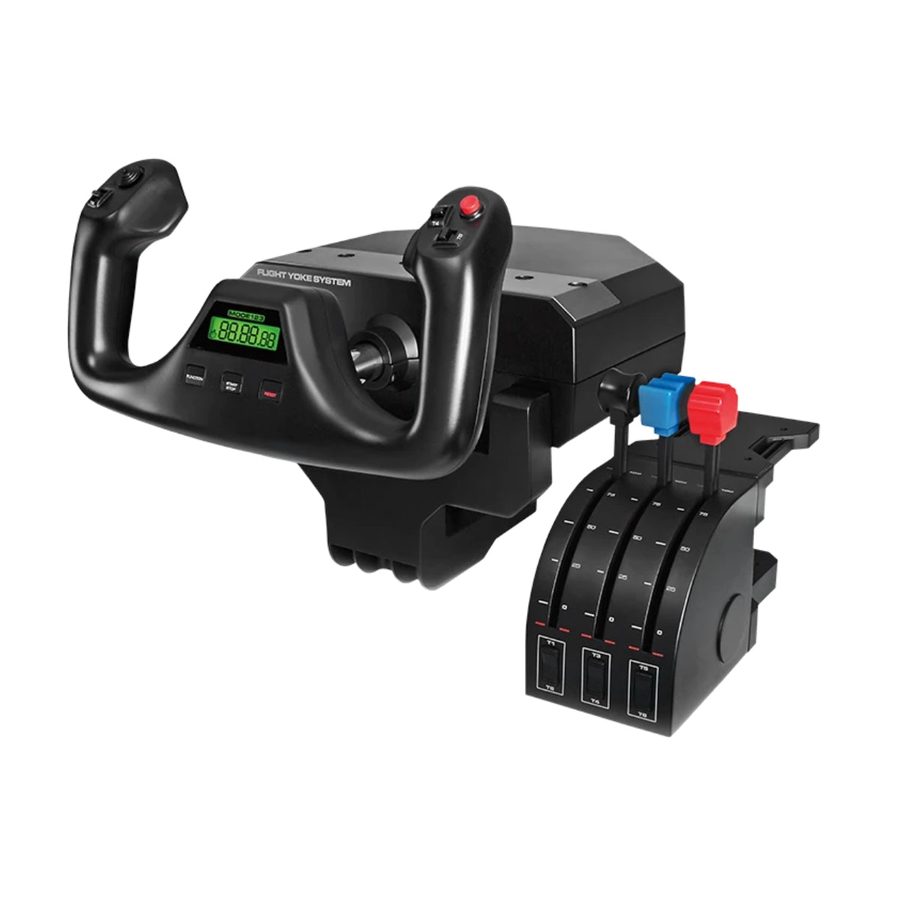 Yoke Logitech con el cuadrante de 3 palancas