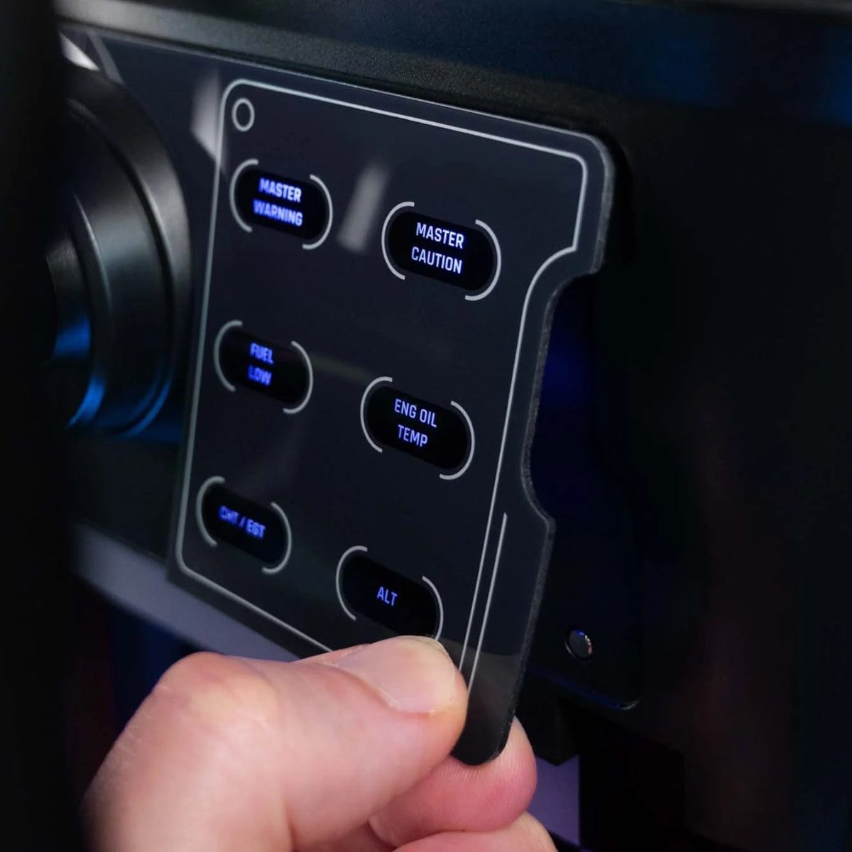 Panel de estado del VelocityOne con sus luces de alerta