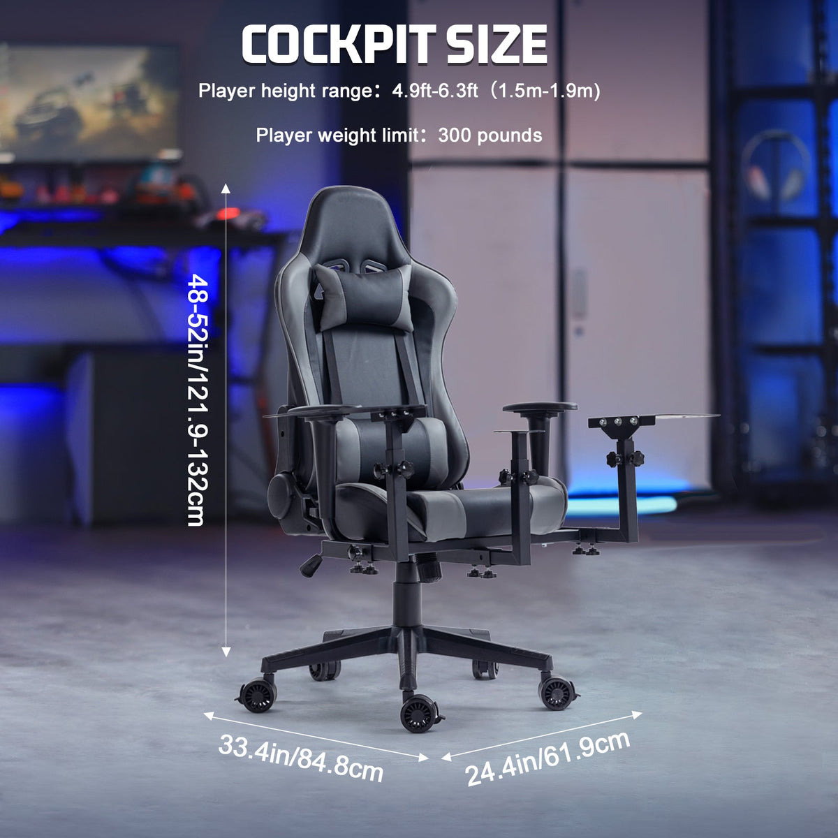 Marada Asiento de Vuelo con Soportes HOTAS | Silla para Simulador de Vuelo - vista 3 - Aero Tienda