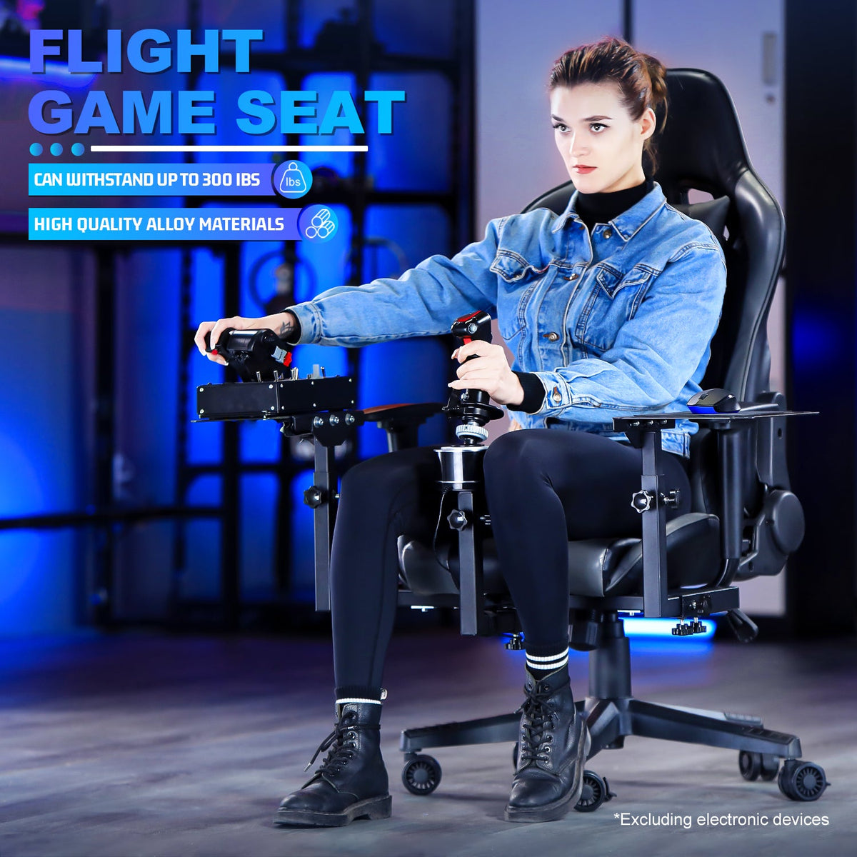 Marada Asiento de Vuelo con Soportes HOTAS | Silla para Simulador de Vuelo - vista 4 - Aero Tienda