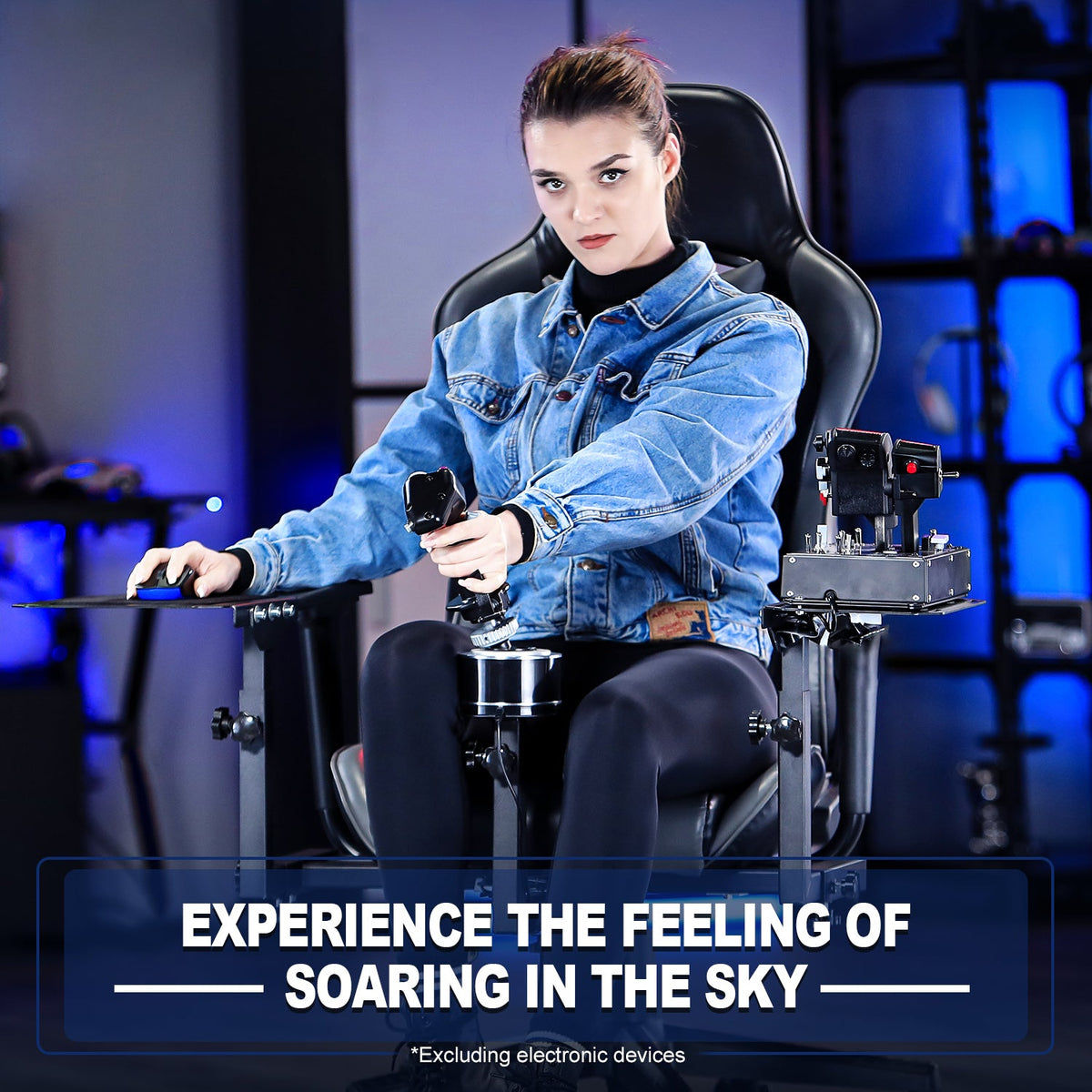 Marada Asiento de Vuelo con Soportes HOTAS | Silla para Simulador de Vuelo - vista 8 - Aero Tienda