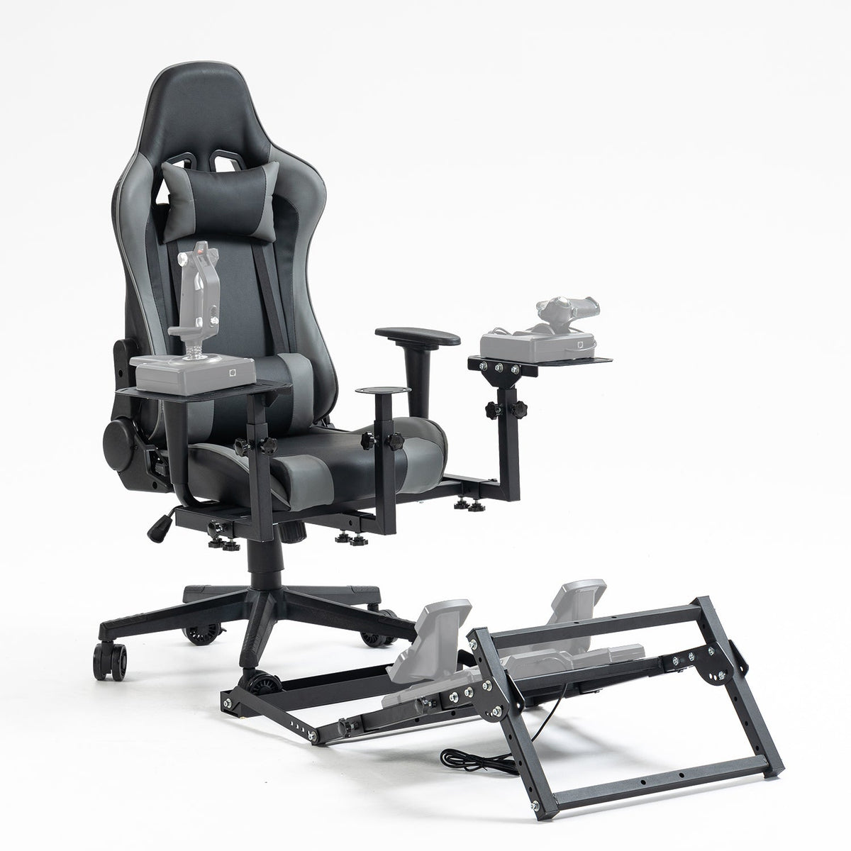 Marada Asiento de Vuelo con Soportes HOTAS y Base de Pedales | Cabina de Simulador de Vuelo - Aero Tienda