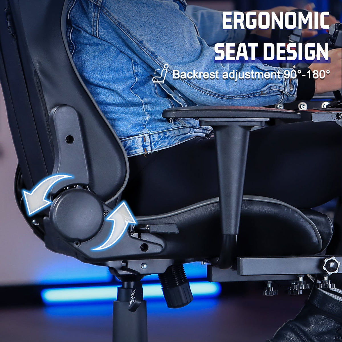 Marada Asiento de Vuelo con Soportes HOTAS y Base de Pedales | Cabina de Simulador de Vuelo - vista 5 - Aero Tienda