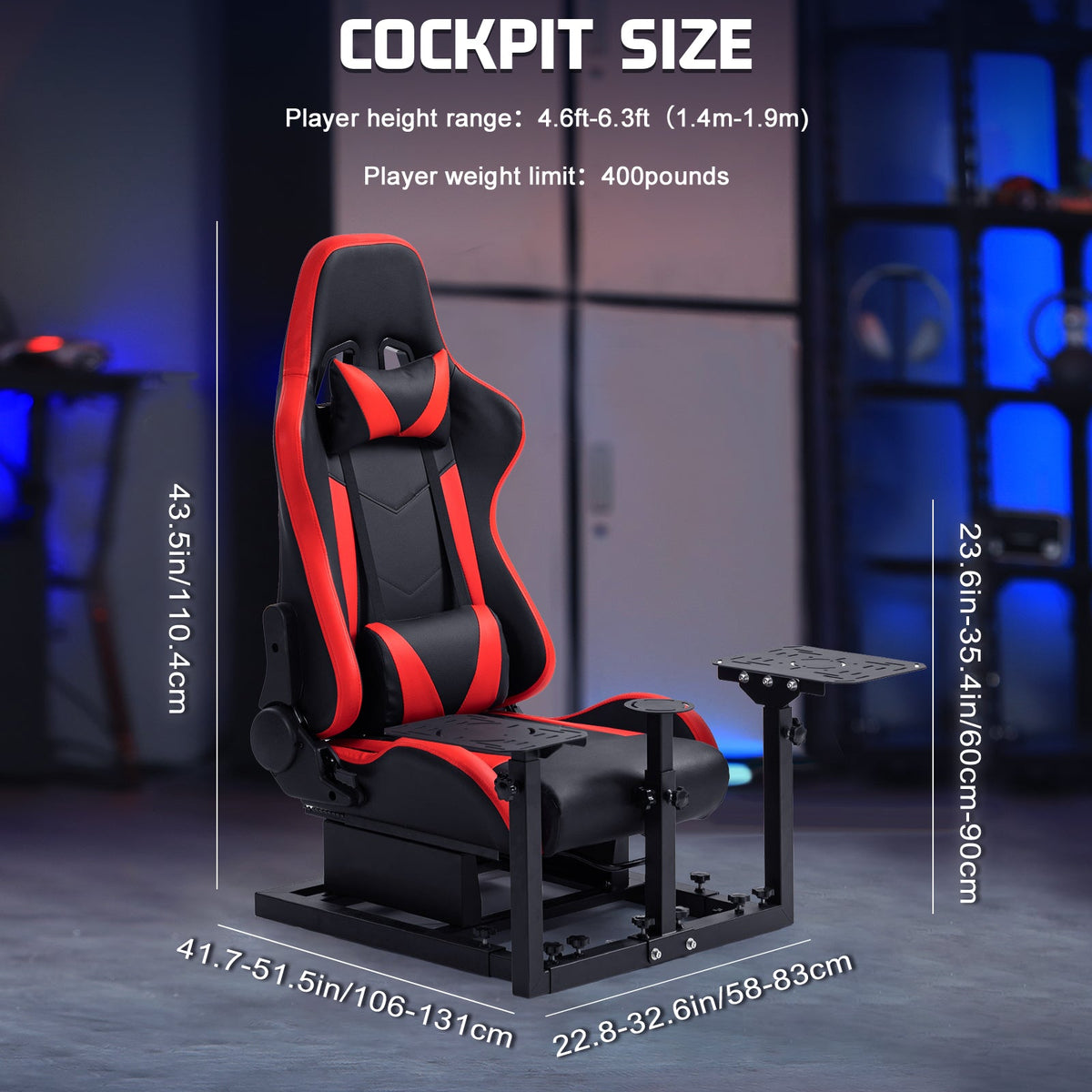 Marada Cabina HOTAS con Asiento | Cabina de Simulador de Vuelo para Joystick y Acelerador - vista 5 - Aero Tienda