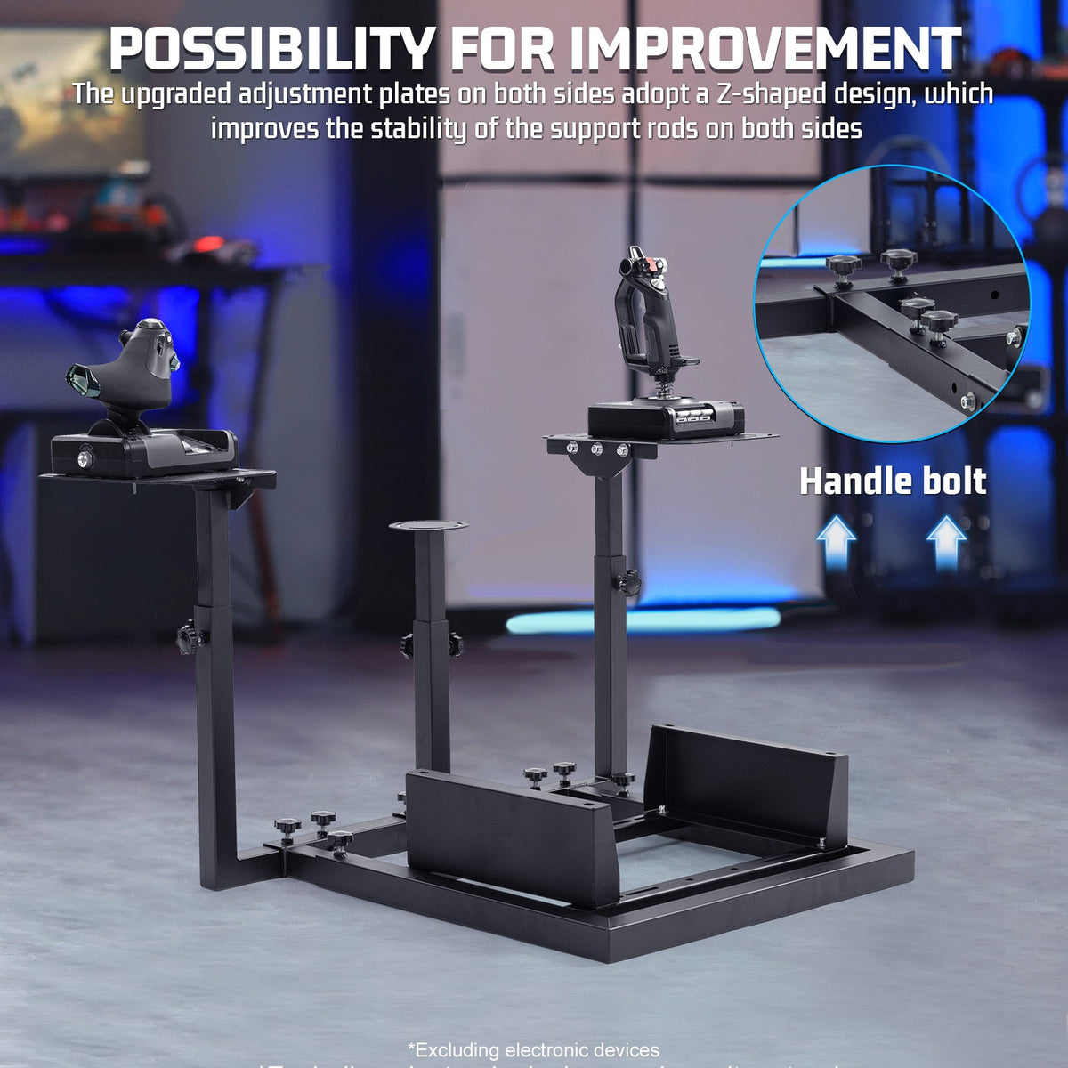 Marada Soporte de Piso para HOTAS | Base para Joystick y Acelerador de Vuelo - vista 4 - Aero Tienda