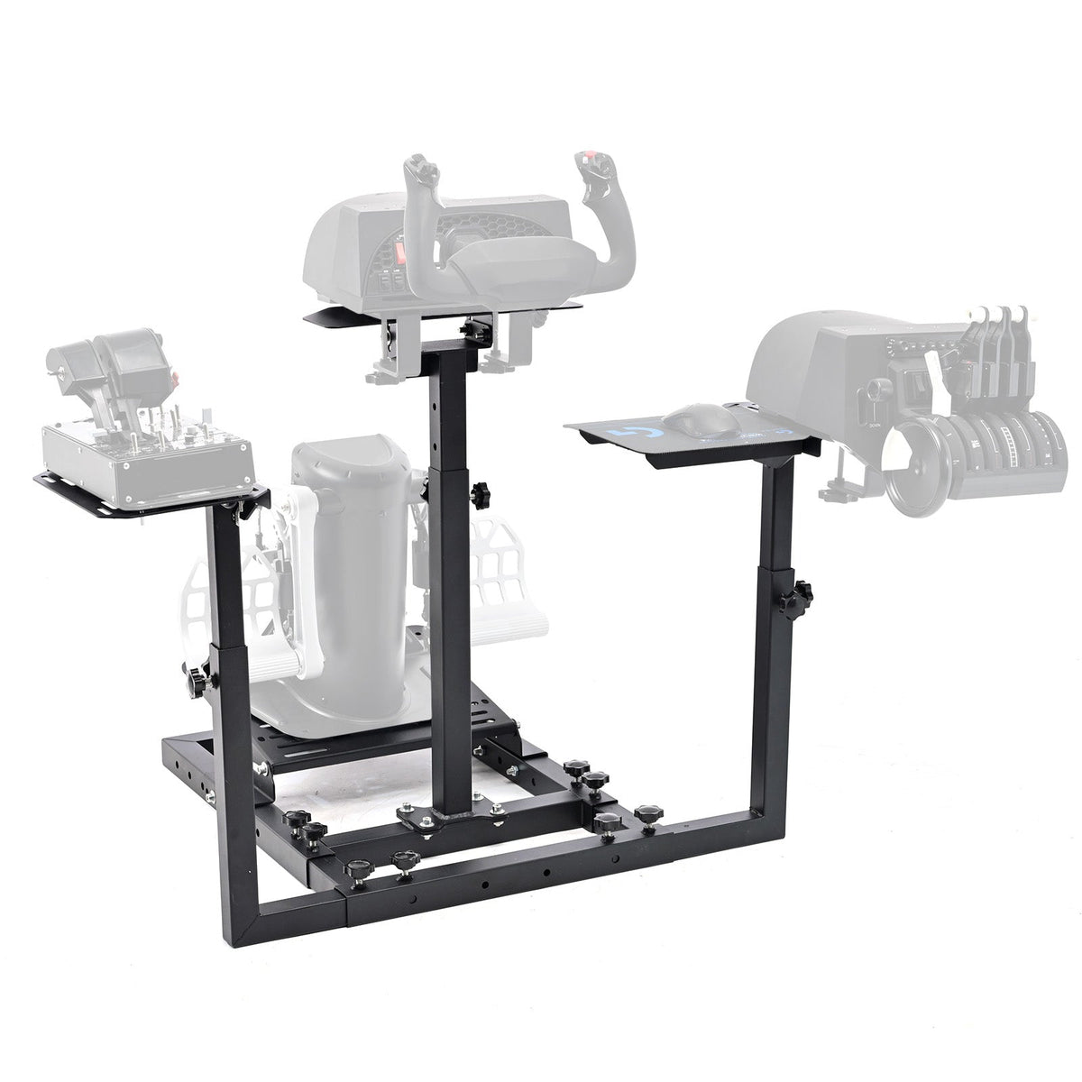 Marada Soporte de Vuelo con Doble Plataforma | Base para Yugo, Acelerador y Pedales - Aero Tienda