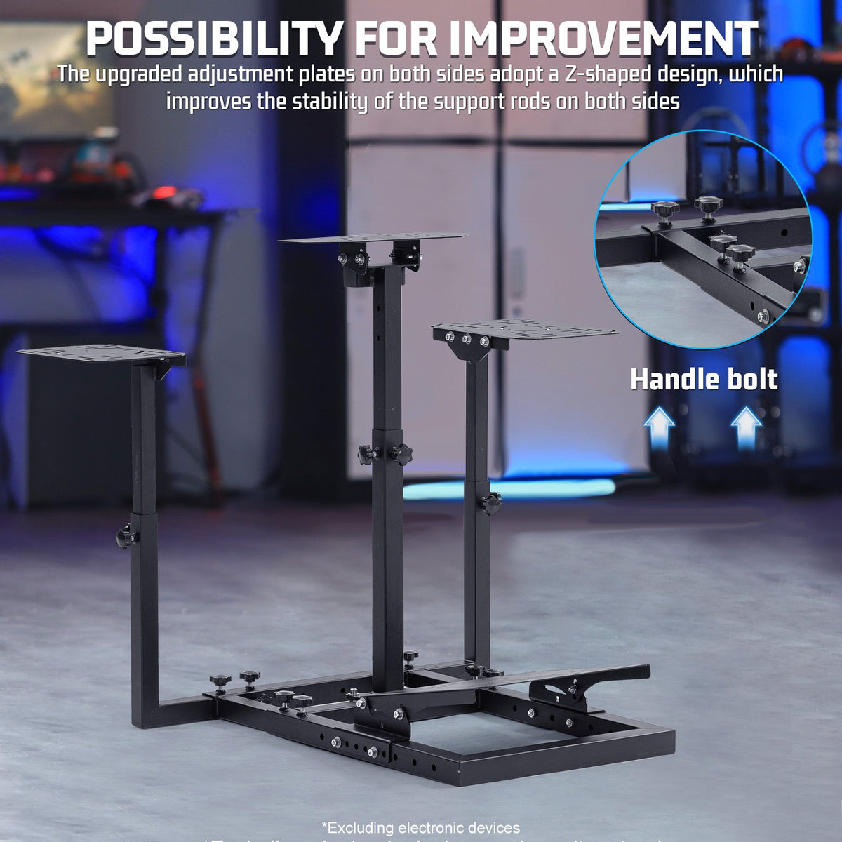 Marada Soporte de Vuelo con Doble Plataforma | Base para Yugo, Acelerador y Pedales - vista 4 - Aero Tienda