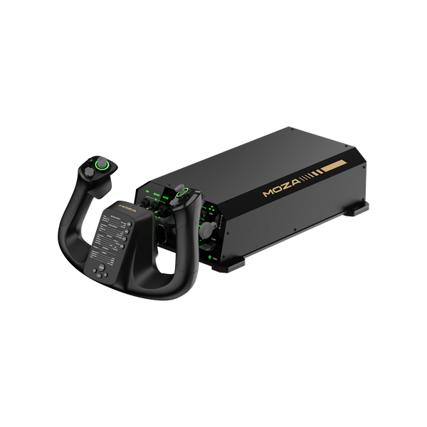 MOZA AY210 Force Feedback Yoke Bundle | Yugo de Vuelo tipo Aerolínea para PC 2 en 1 - Aero Tienda