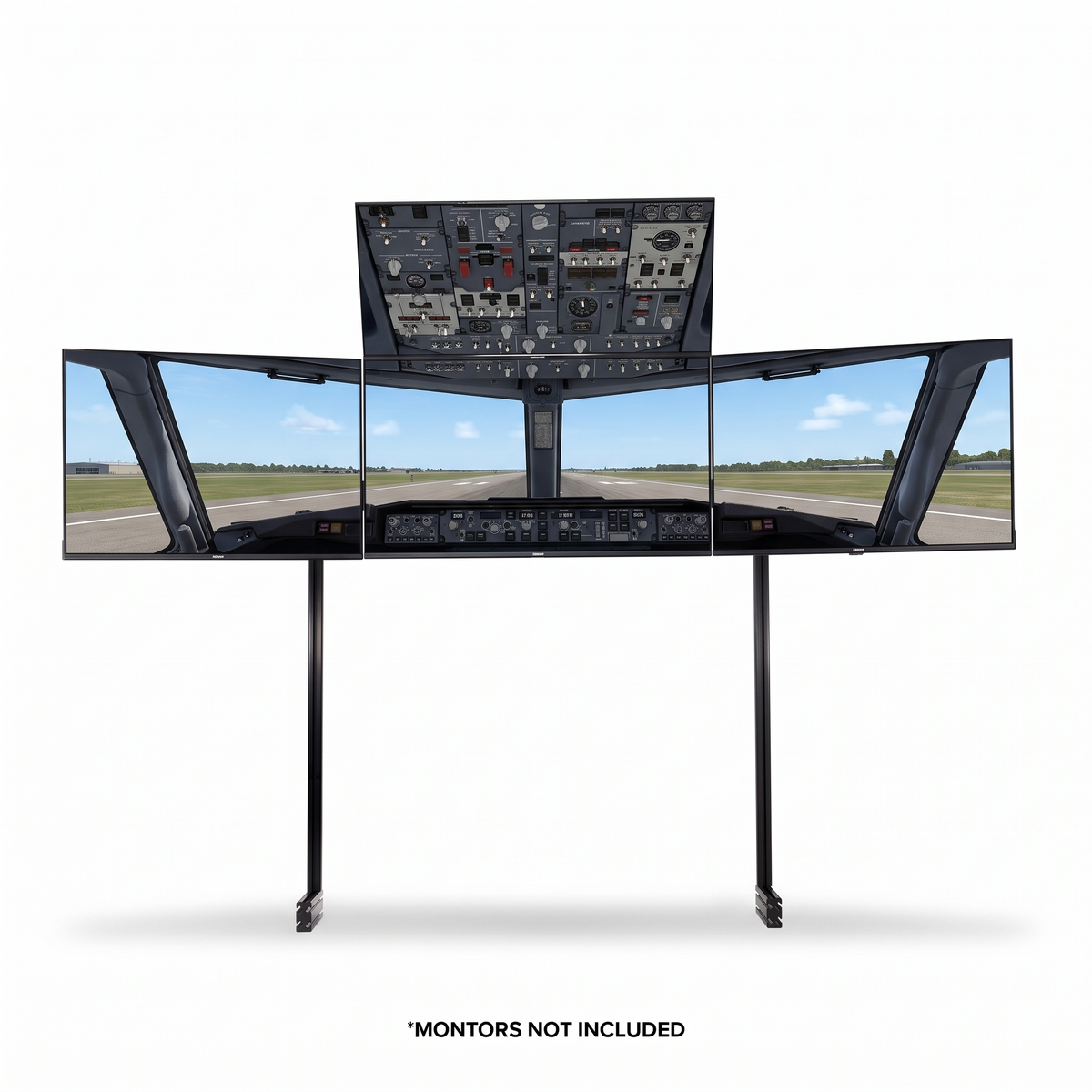 Next Level Racing Elite Soporte Cuádruple para Monitores Black Edition | Soporte Independiente para Simulador