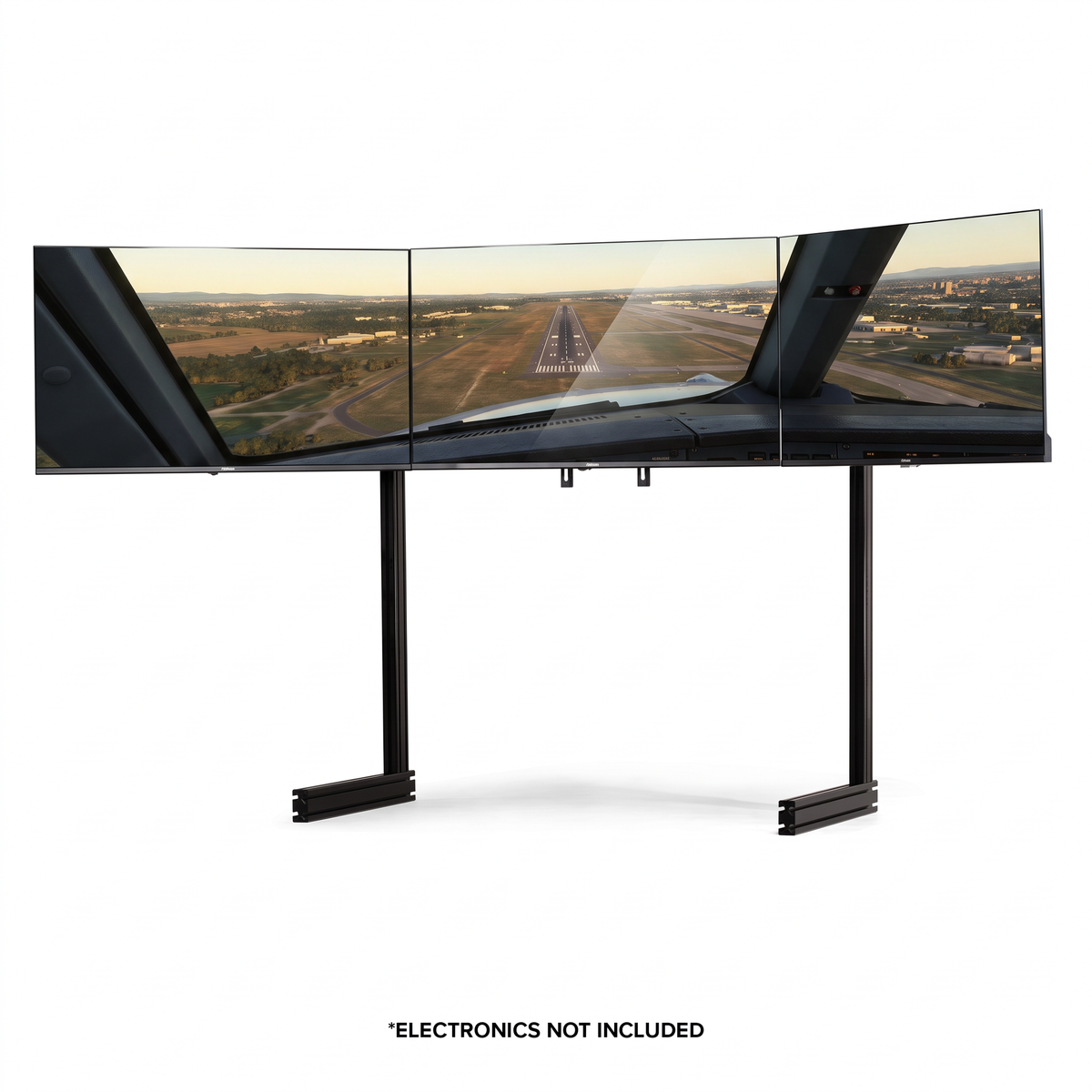 Next Level Racing Elite Soporte Triple para Monitores Black Edition | Soporte Independiente para Simulador