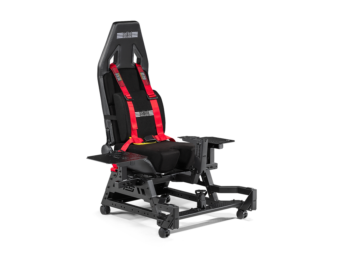 Next Level Racing Flight Seat Pro | Asiento para Simulador de Vuelo con Poste HOTAS - Aero Tienda