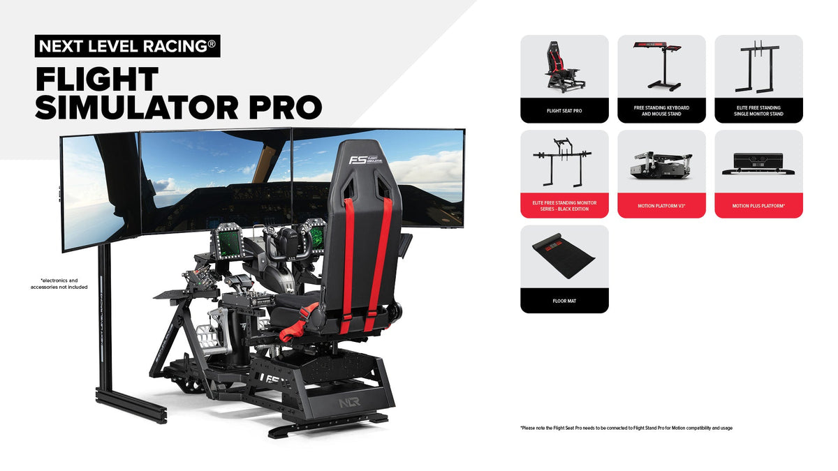 Next Level Racing Flight Simulator Pro | Cabina de Simulador de Vuelo 2 en 1 (Flight Seat Pro + Flight Stand Pro) - vista 10 - Aero Tienda