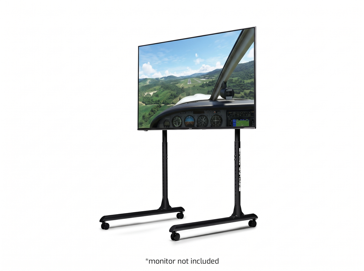 Next Level Racing Round Tube Soporte para Monitor | Soporte Independiente hasta 65"