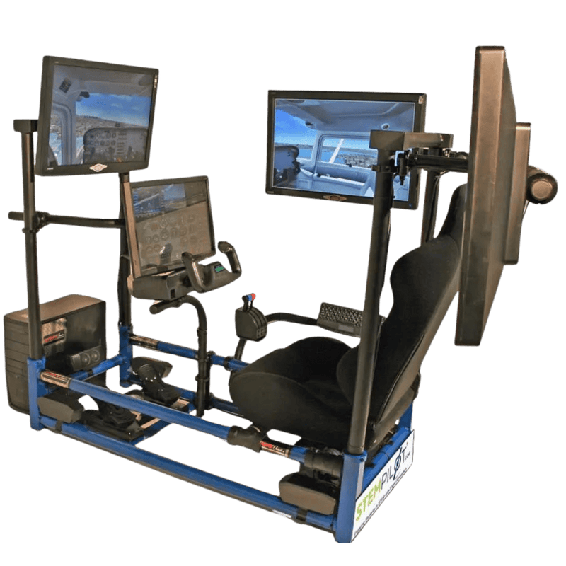 STEMPILOT Pilot Pro 4 con pantalla al frente y dos pantallas laterales