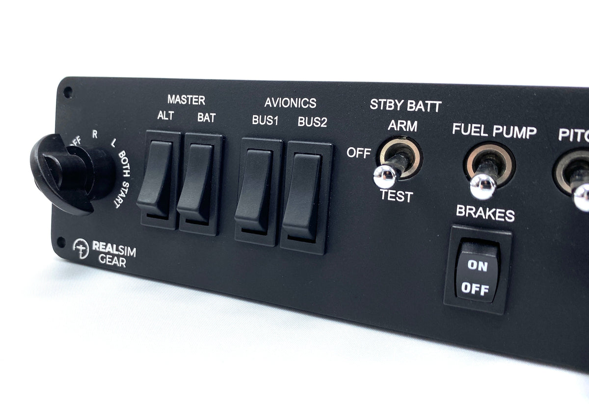 RealSimGear Generic Switch Panel | Panel de Interruptores de Aviónica para Simulador en PC - vista 3 - Aero Tienda