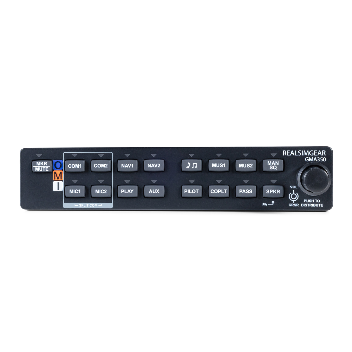 RealSimGear GMA350 Audio Panel | Réplica de Aviónica: Panel de Audio GMA 350 para PC - vista 2 - Aero Tienda