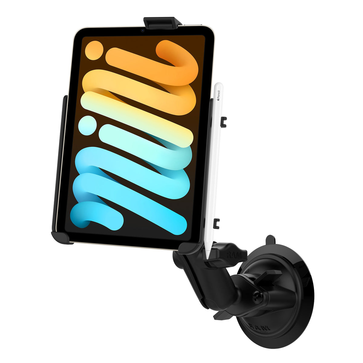 Soporte RAM EZ-Roll'r con Ventosa para iPad mini 6 y mini 7 (A17 Pro) (RAM-B-166-AP36U) - Aero Tienda