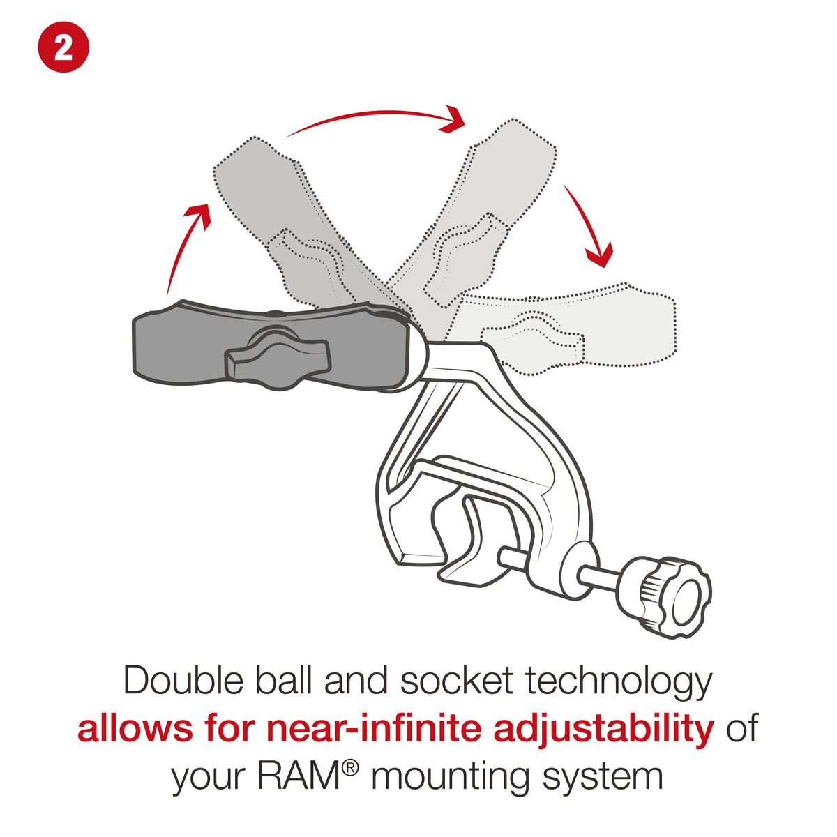 Soporte RAM EZ-Roll'r de Yugo para iPad mini 6 y mini 7 (A17 Pro) (RAM-B-121-AP36U) - vista 8 - Aero Tienda