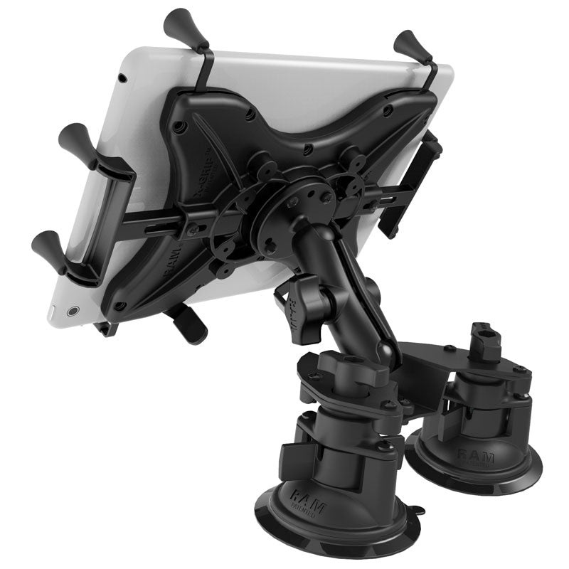 Soporte RAM X-Grip con Doble Ventosa Pivotante para iPad de 9"-11" (RAM-B-189-PIV1-UN9U) - vista 3 - Aero Tienda