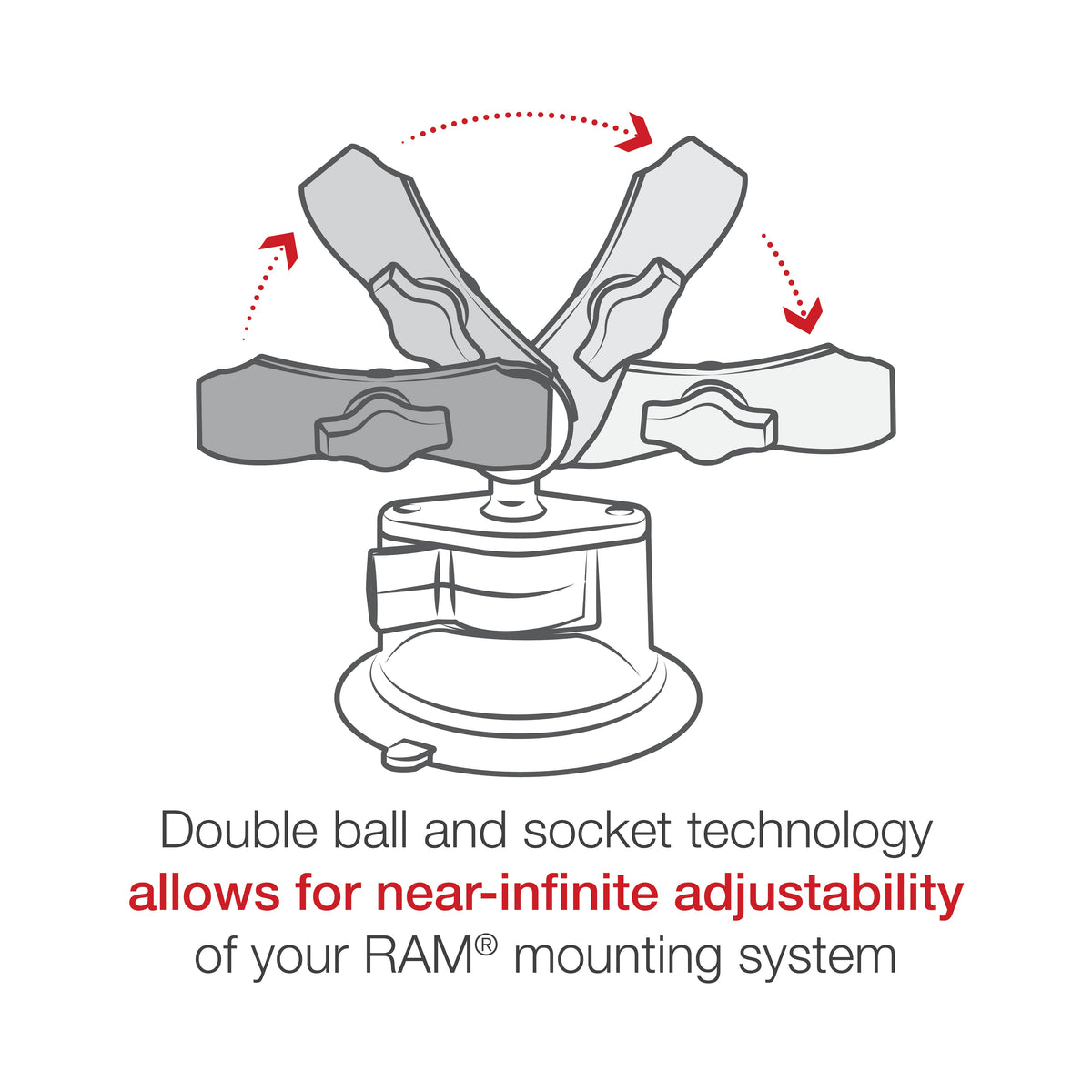Soporte RAM X-Grip con Ventosa para iPad mini y Tabletas de 7"-8" (RAM-B-166-UN8U) - vista 4 - Aero Tienda