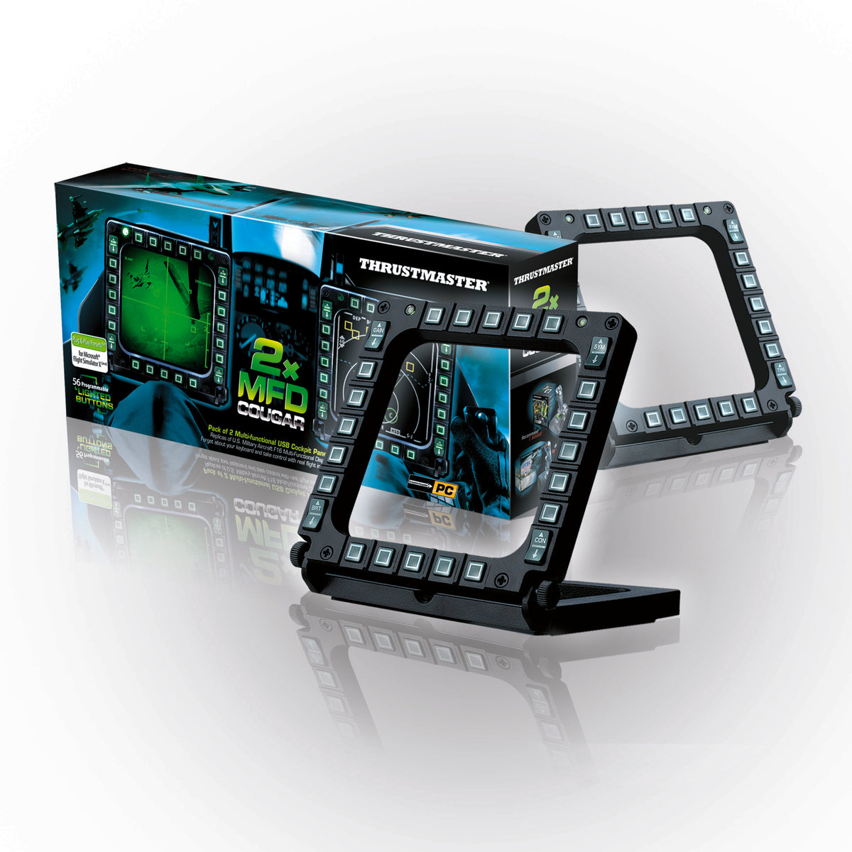Thrustmaster MFD Cougar Pack | Paneles de Aviónica Multifunción para Simulador en PC 2 en 1 - vista 5 - Aero Tienda