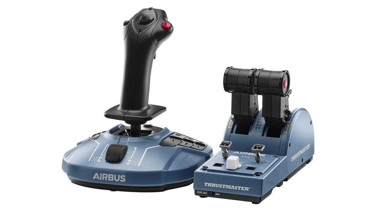 Thrustmaster TCA Officer Pack Airbus Edition | HOTAS de Sidestick y Cuadrante para PC 2 en 1 - vista 2 - Aero Tienda