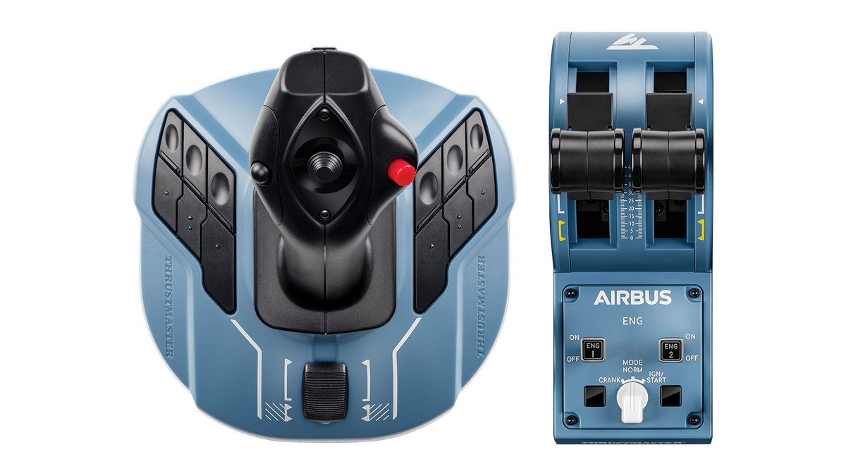 Thrustmaster TCA Officer Pack Airbus Edition | HOTAS de Sidestick y Cuadrante para PC 2 en 1 - vista 3 - Aero Tienda