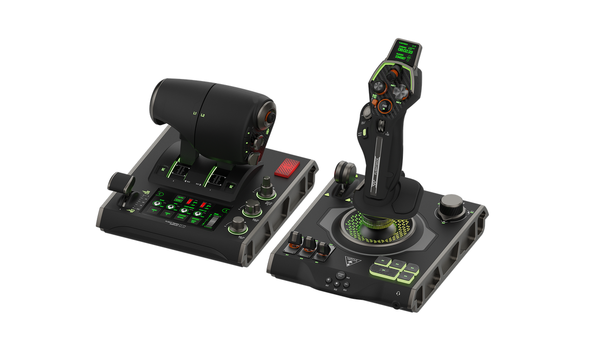 Turtle Beach VelocityOne Flightdeck | HOTAS con Pantalla Táctil para Simulador en PC - Aero Tienda